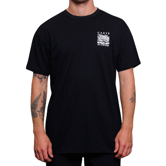 Corfu Mens Short Sleeve Tshirt - Black