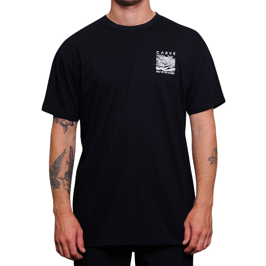 Corfu Mens Short Sleeve Tshirt - Black