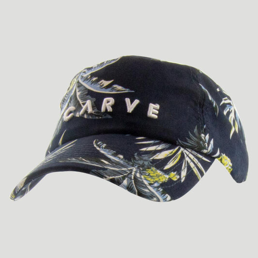 Haku Curved Cap - Navy Palm