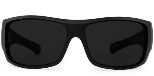 Wolfpak - Injected Polarized Matt Black Frame Floating Sunglasses