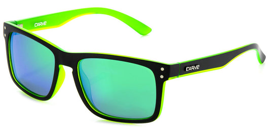 Goblin - Polarized Iridium Matt Black / Green Frame Sunglasses