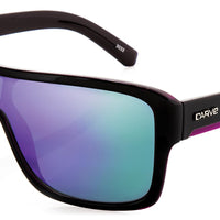 Anchor Beard - Purple Iridium Gloss Black Frame Sunglasses